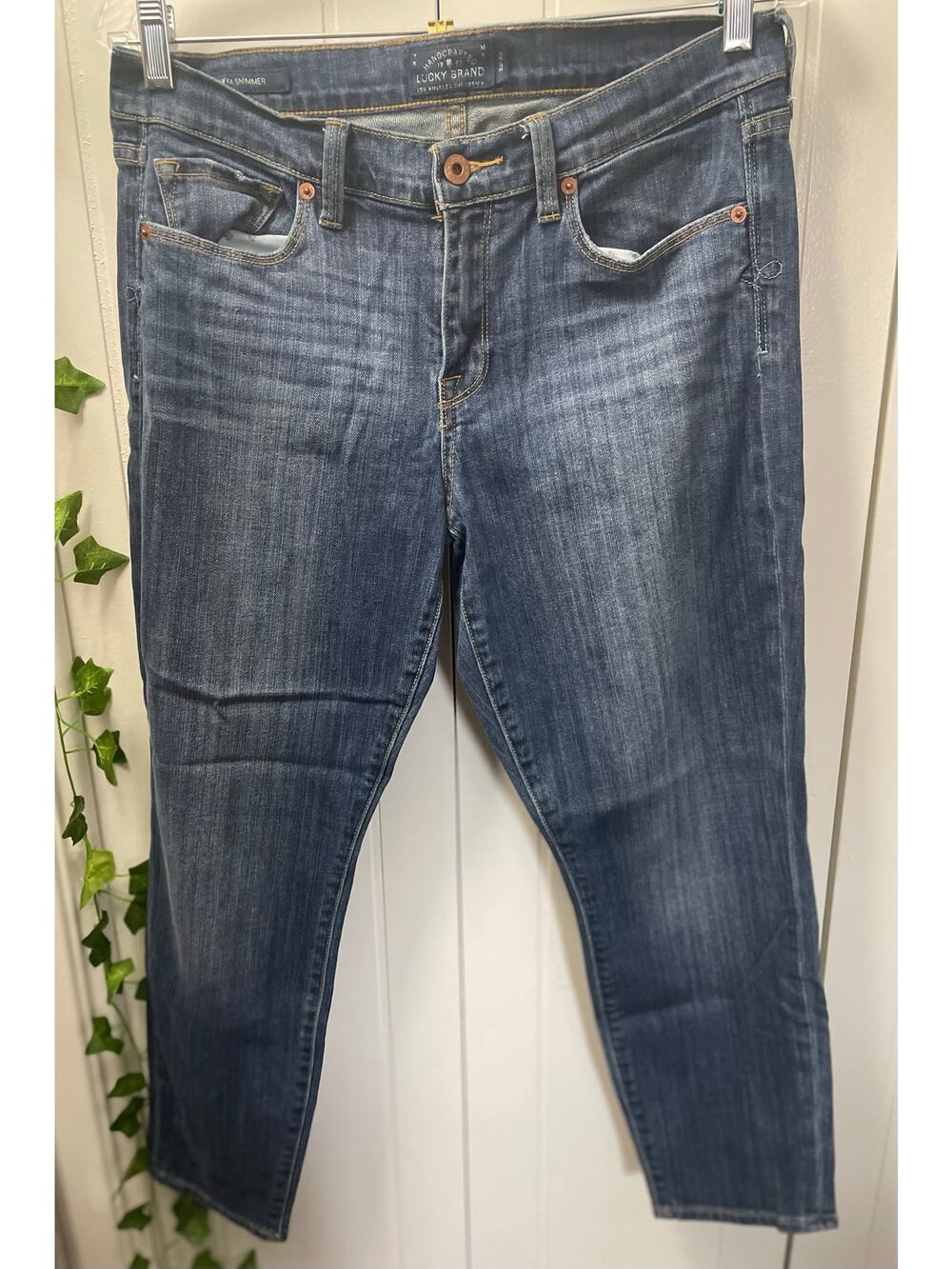 Lucky Brand Medium Wash Woman Sofia Skimmer Denim Jeans SZ10